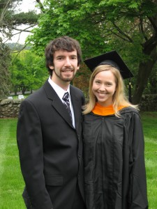 Dan and Courtney at the Regis College commencement!
